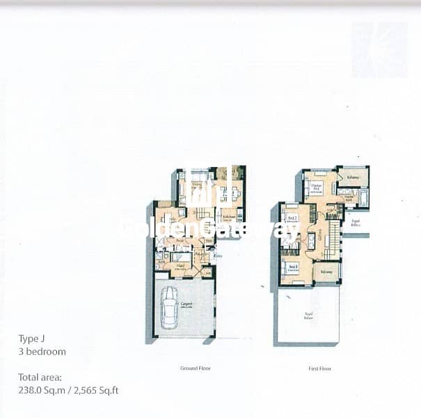 Type J (End Unit) - 3 B/R + M + S | Near to Park Type J (End Unit) - 3 B/R + M + S | Near to Park