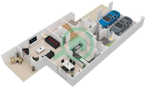 Mira 1 - 3 Bedroom Townhouse Type/unit 2 / UNIT MIDDLE Floor plan