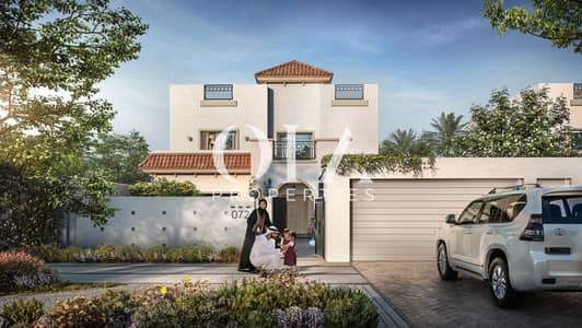 4 Bedroom Villa for Sale in Al Shamkha, Abu Dhabi - ALDAR_Reeman2_CGI04_ExteriorStreet-T1Cont_08. jpg