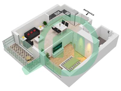 Club Drive Tower A - 1 Bedroom Apartment Type/unit 1B/UNIT AP08/FLOOR P-12 Floor plan