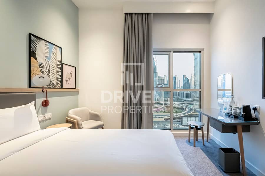 Furnished with Partial Burj Khalifa view