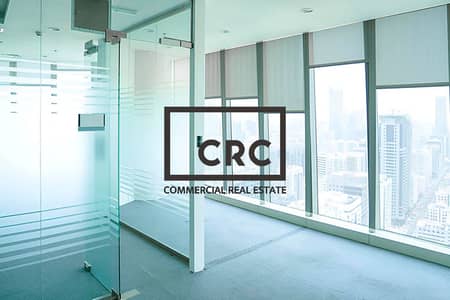 Office for Rent in Al Khalidiyah, Abu Dhabi - FITTED OFFICE | GLASS PARTITION | HIGH FLOOR