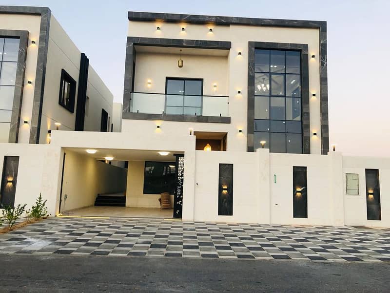 Villa for rent in Ajman, Al Zahia area, first occupant, super luxurious finishing

 Very close to the Dubai and Sharjah exits and the Mohammed bin Dhaid exit

 It consists of five master rooms, a sitting room, a living room, a kitchen, and a servant's roo