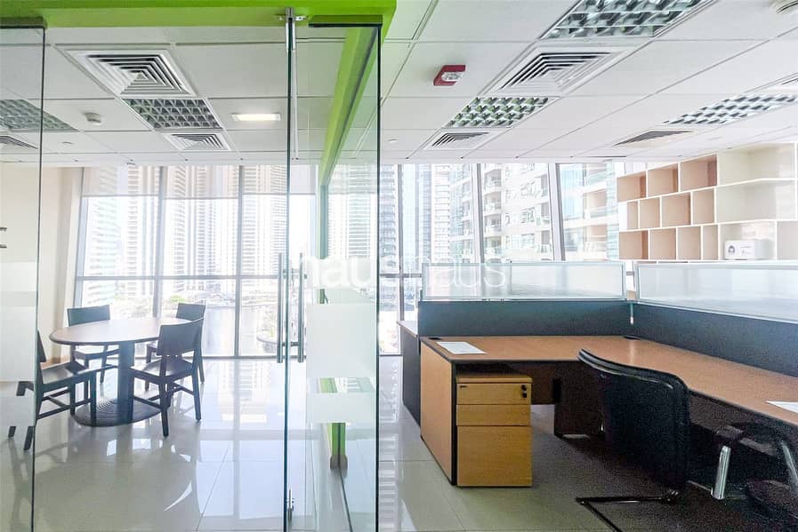 Lake Views | Fitted Furnished Office | DMCC
