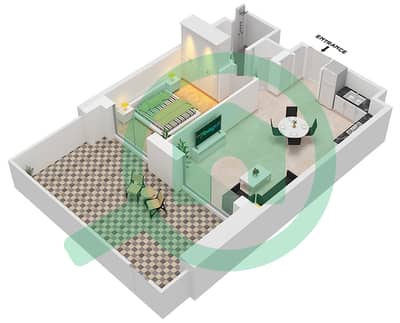 Jomana 6 - 1 Bedroom Apartment Type/unit A / BL6-G01 Floor plan