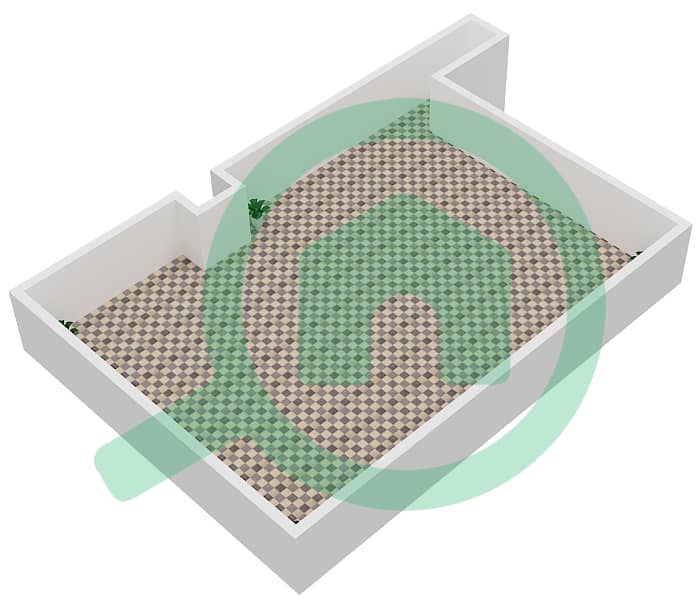 المخططات الطابقية لتصميم النموذج 3B-R فيلا تجارية 3 غرف نوم - كاسا فاميليا Roof interactive3D