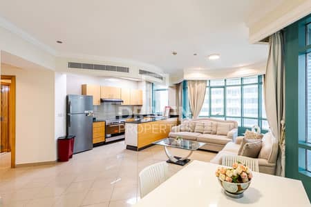 2 Bedroom Apartment for Rent in Dubai Marina, Dubai - Fully Furnisehd | Maid's Room | Sea View