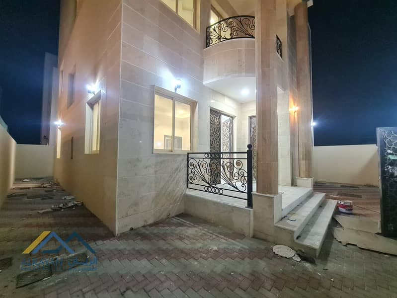 Villa for rent in AlYasmine area, ground, first and roof, opposite Al