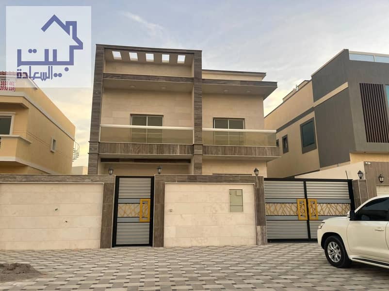 At the price of a snapshot and without down payment, a villa near the mosque, one of the most luxurious villas in Ajman, with the design of palaces, w