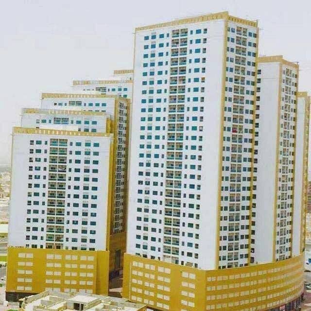 For sale, two rooms and a hall, the Pearl Towers, overlooking the city, Ajman, distinguished towers, overlooking the city, the area is 1280 feet