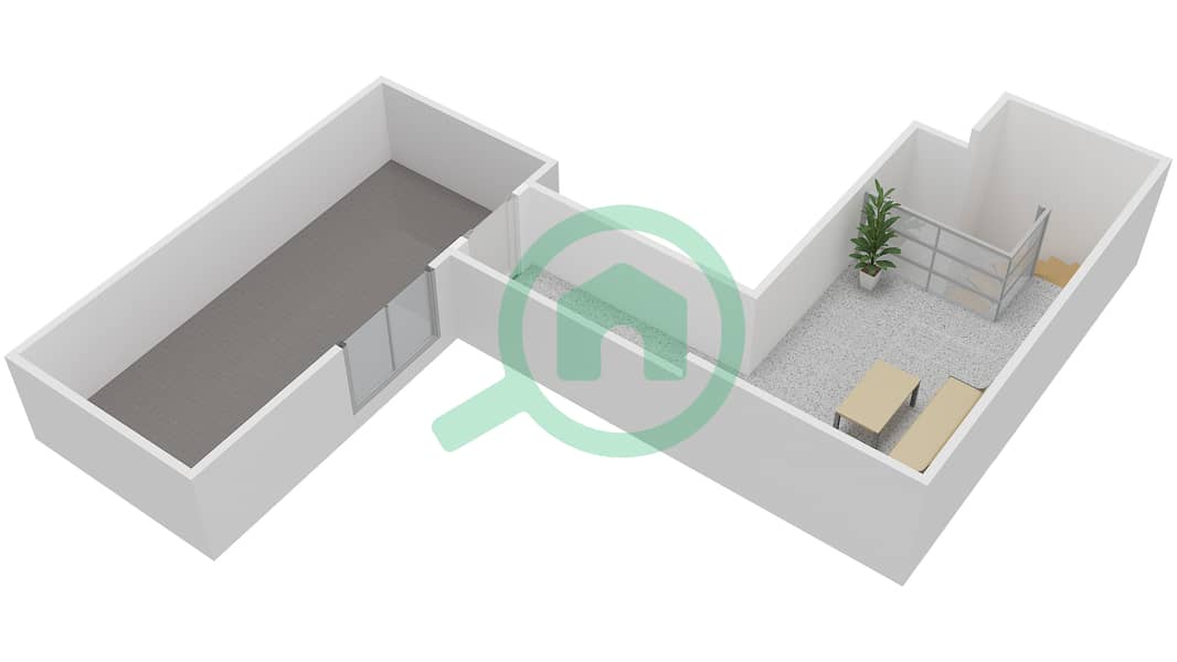 المخططات الطابقية لتصميم النموذج / الوحدة D/25 فیلا 5 غرف نوم - بحيرة أورانج Roof interactive3D