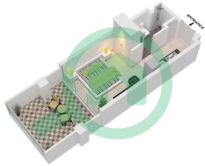 阿齐兹里维埃拉40号楼 - 单身公寓类型1A FLOOR 1戶型图