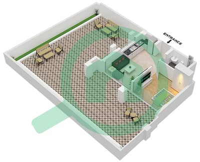 阿齐兹里维埃拉40号楼 - 1 卧室公寓类型3A FLOOR 1戶型图