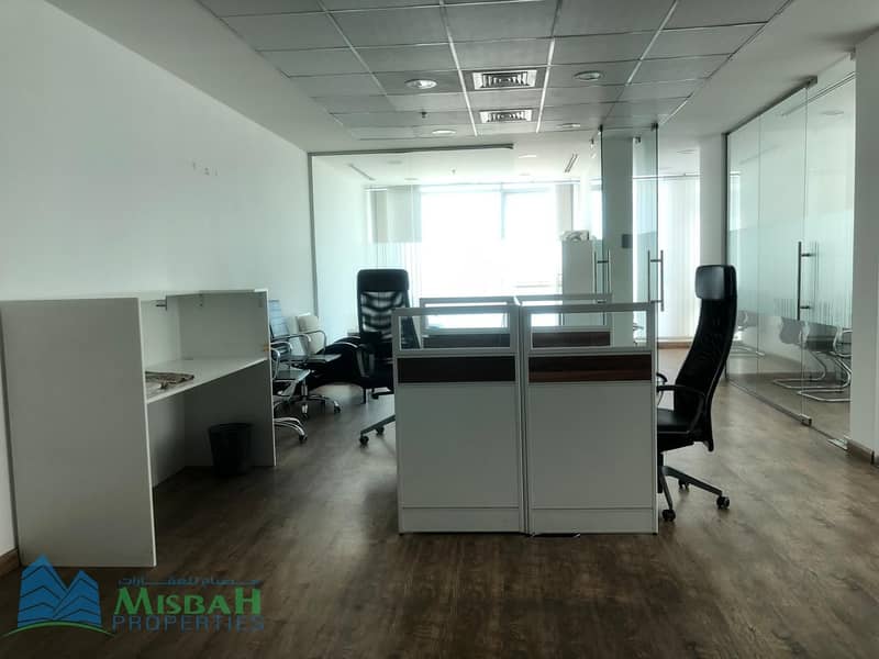 FULLY FURNISHED 1335sq.ft OFFICE can pay in 6 CHEQUES near NMC