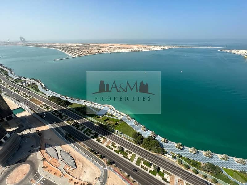 FULLY FURNISHED | FULL SEA VIEW | One Bedroom Apartment with all Facilities in Corniche Area for AED 100,000 Only. !