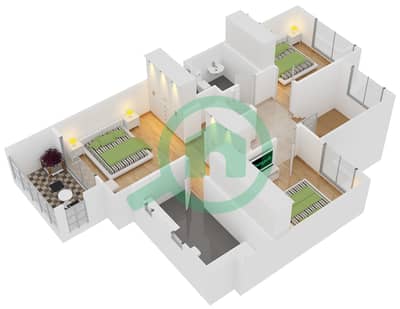 Noor Townhouses - 3 Bedroom Townhouse Type/unit 1/MID UNIT Floor plan