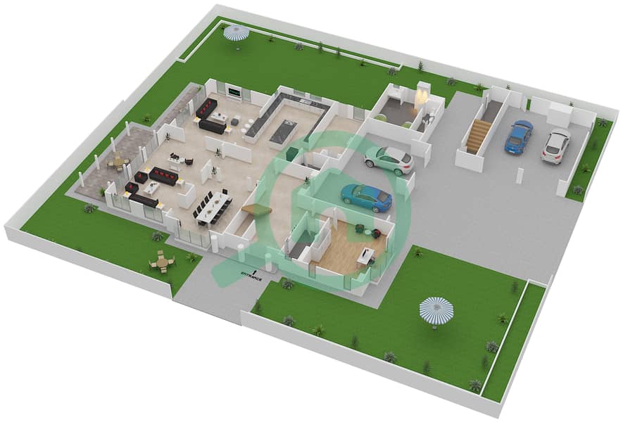 Fire Residences - 5 Bedroom Villa Type BLACKHEATH Floor plan Ground Floor interactive3D