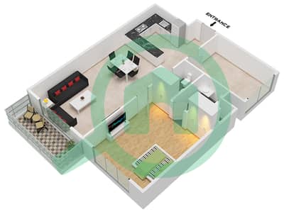 卢马22公寓 - 1 卧室公寓类型C戶型图