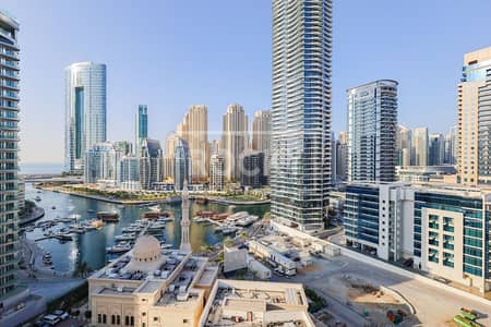 2 Bedroom Apartment for Rent in Dubai Marina, Dubai - Fully Furnished |Marina View |Higher Floor