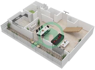 Parklane Residence 1 - 3 Bedroom Apartment Type/unit A/DUPLEX CORNER UNIT Floor plan