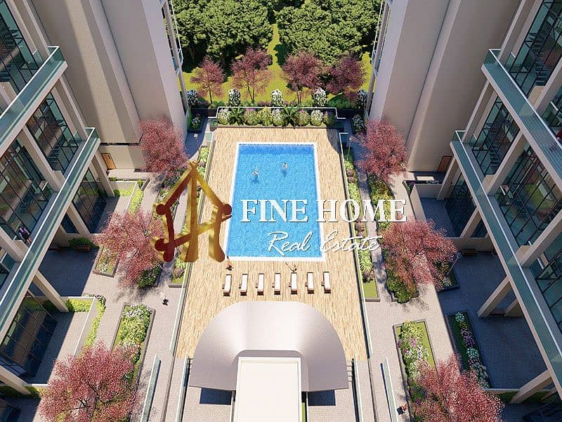 Brand New Apartment with 2 Balconies and Pool view