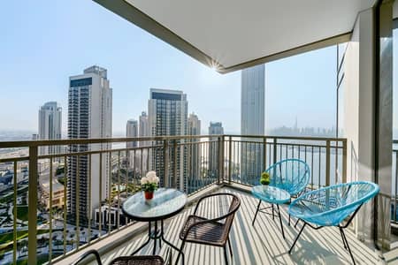 3 Bedroom Flat for Rent in Dubai Creek Harbour, Dubai - Fully Furnished | High Floor | Full Sea View