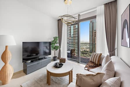 شقة 1 غرفة نوم للايجار في دبي مارينا، دبي - Living room