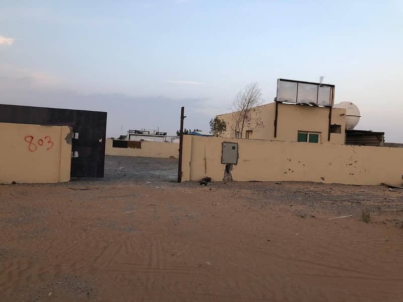 10000 sqft open yard 3 phase power office boundary wall in al bataya area sharjah