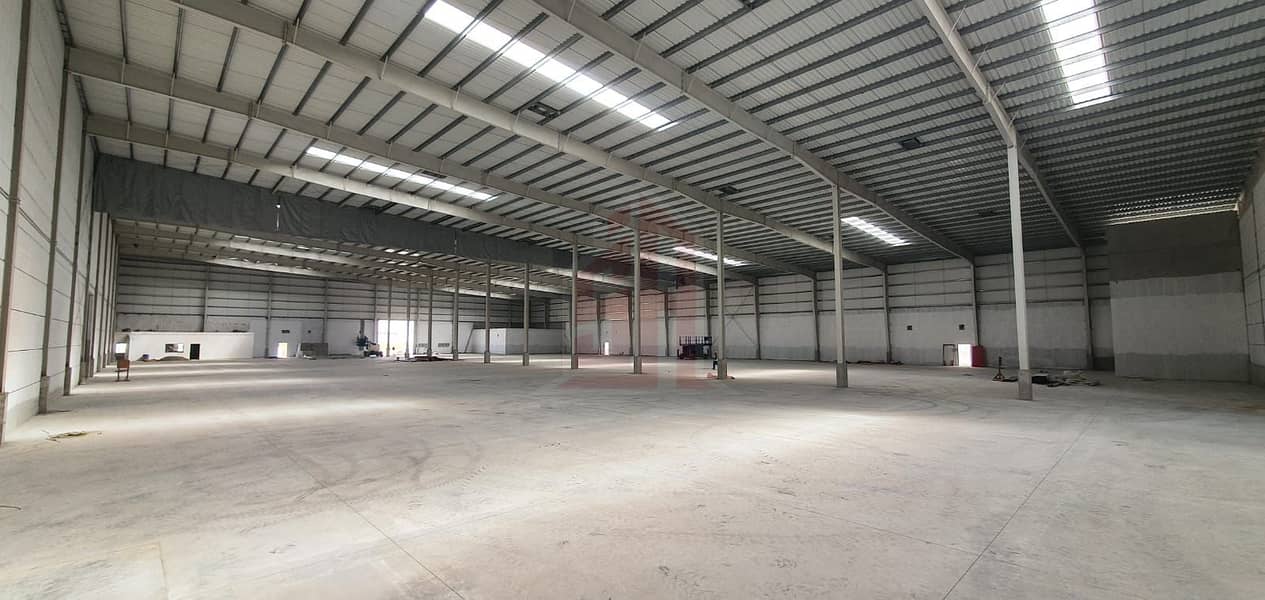 shed 67222sq ft with 500KW power @ AED 17/sq ft for Rent