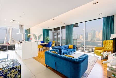 3 Bedroom Flat for Rent in Bluewaters Island, Dubai - Livbnb - Beautiful 3BR+1 w/Sea Ain Dubai View