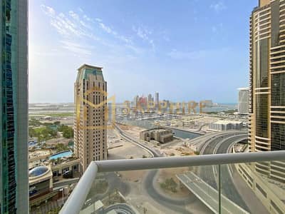 1 Bedroom Apartment for Rent in Dubai Marina, Dubai - Available from 1  June'24 I High Floor I Striking Palm and Partial Sea View I Close to Beach