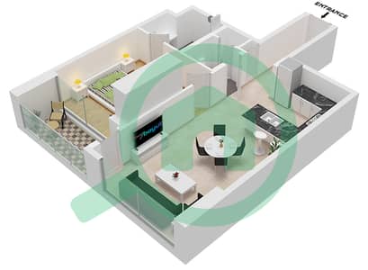 RA1N Residence - 1 Bedroom Apartment Type/unit A / UNIT 1 FLOOR 5 Floor plan