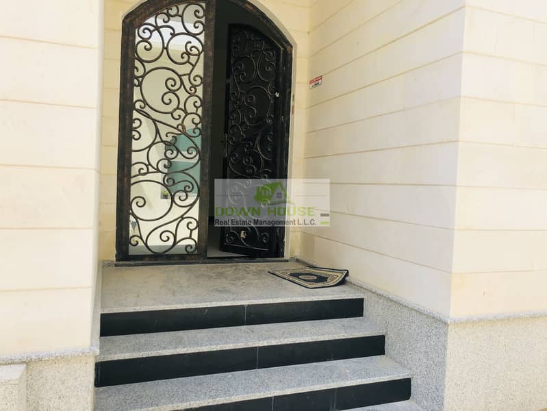 14 Huge 1- bedroom hall with private entrance in khalifa city A .  (SHARED SWIMMING POOL)