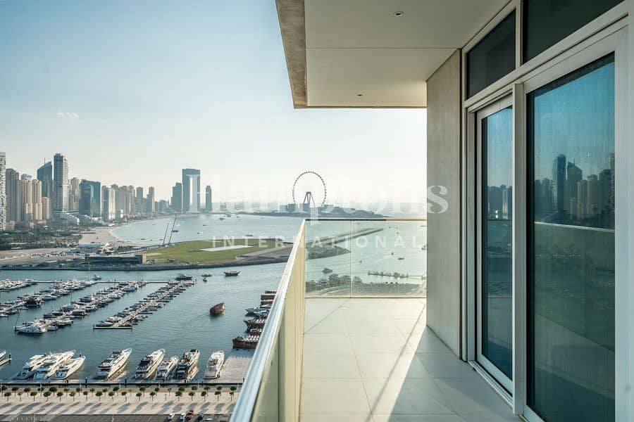 位于迪拜港，艾玛尔海滨社区，日出海湾公寓 4 卧室的顶楼公寓 13500000 AED - 8473306
