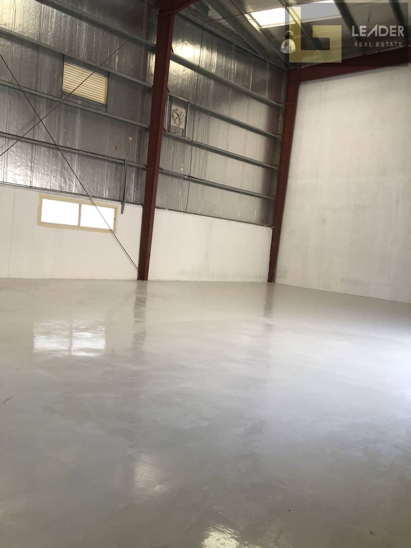 Like Brand New Warehouses for Rent With Epoxy Floor / High Ceiling 9.5 m / Fitted GAS pipe line  - Suitable for food factory