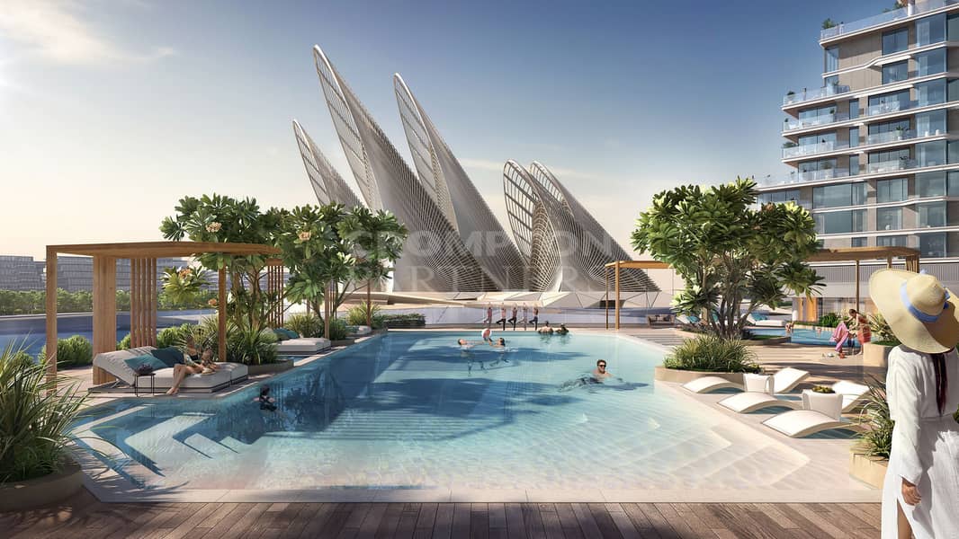 Modern Living | Facing Pool & Zayed Museum