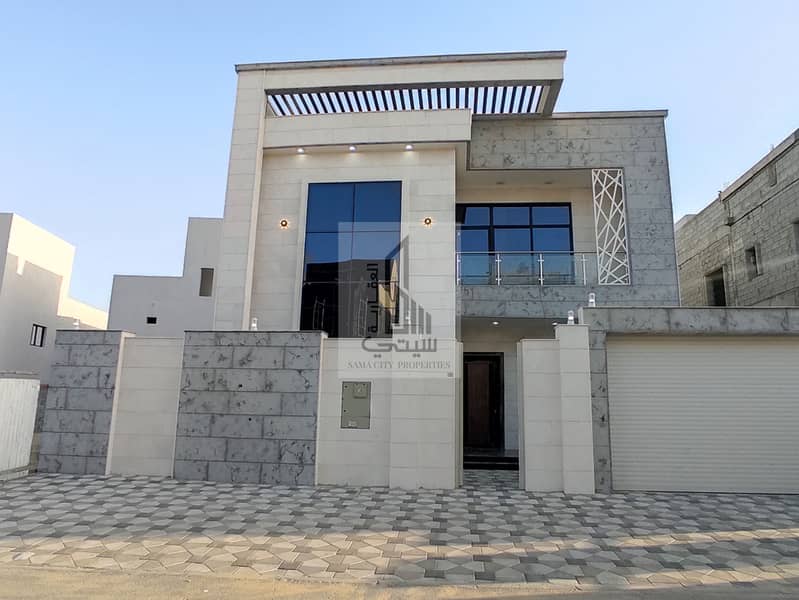 Luxury stone destination villa, 5 master bedrooms, with high-quality finishing, in the most prestigious neighborhood in Al Zahia, Ajman Emirate, freeh
