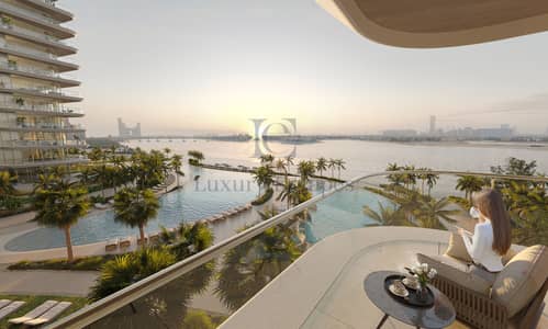 2 Bedroom Apartment for Sale in Palm Jumeirah, Dubai - SERENIA LIVING - low balcony view. jpg