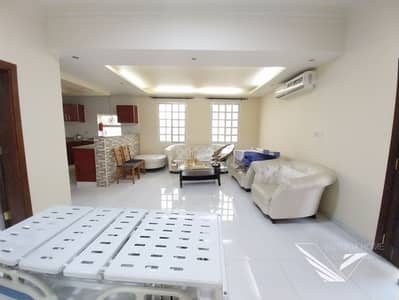 Ready to move villa ! Spacious 2bedroom hall open kitchen inside ac near by al feyha park