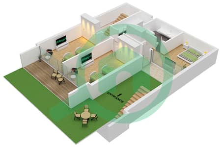 المخططات الطابقية لتصميم النموذج III DUPLEX شقة 3 غرف نوم - الزوراء