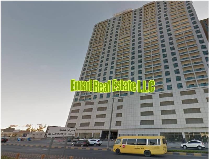 City Towers: AC FREE, 2 Bed Hall Full Palace View near Safeer Mall Ajman
