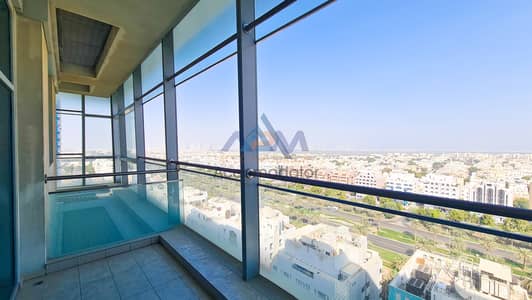 2 Bedroom Apartment for Rent in Danet Abu Dhabi, Abu Dhabi - Huge Balcony ! 2BHK with Kitchen Appliances  & Maid