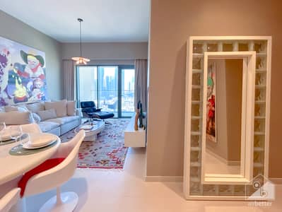فلیٹ 2 غرفة نوم للايجار في وسط مدينة دبي، دبي - BURJ ROYALE - 1312-LIVING-1. jpg