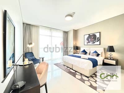 2 Bedroom Apartment for Rent in DAMAC Hills, Dubai - Elegant 2 BR Furnished  I Golf Course View  I Damac Hills