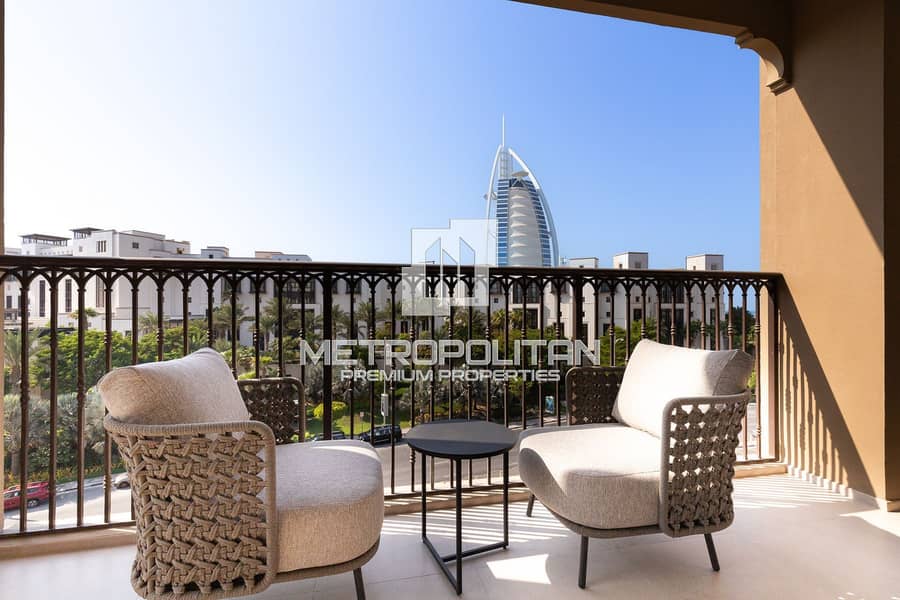 Burj Al Arab View | Upgraded Unit | Furnished