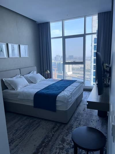 Studio for Rent in Business Bay, Dubai - Burj Khalifa View | Separate Living Area | Vacant