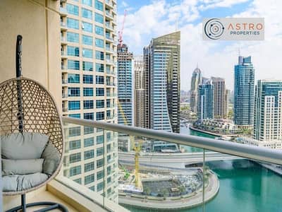 2 Bedroom Apartment for Rent in Dubai Marina, Dubai - Marina View | Fully Furnished | Utility Included
