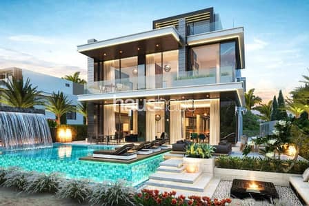 6 Bedroom Villa for Sale in DAMAC Lagoons, Dubai - Genuine Re-sale | V55 | Basement | On the Lagoon