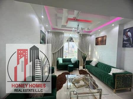 4 For-rent-in-Ajman-an-apartment-one-room-and-a-hall-furnished-with-new-furniture-in-the-new-first-inhabitant-of-the-Orient-Towers. jpeg