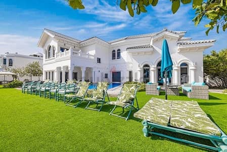 7 Bedroom Villa for Rent in Palm Jumeirah, Dubai - SEA VIEW | 7 BDR | PRIVATE POOL | PRIVATE BEACH